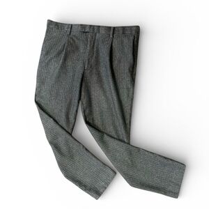 Banana Republic Men's Slim Fit Marzotto SUPER 110's Gray Herringbone Wool 34x30